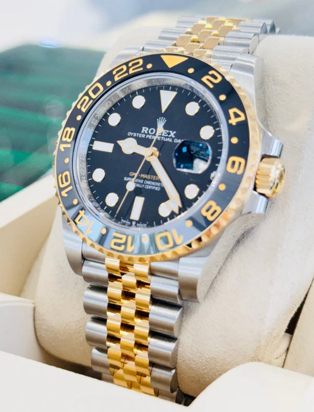 GMT Master II Zombie Two Tone Bruce Wayne jubilee bracelet